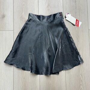 NWT Vintage Intriguing Threads Metallic Silver Skirt